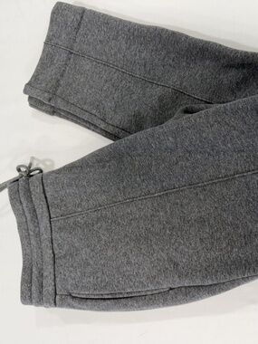 Moncler Heather Gray Fleece-Lined Sweatpants Logo Patch Drawstring Joggers M